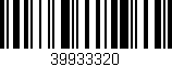 Código de barras (EAN, GTIN, SKU, ISBN): '39933320'