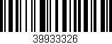 Código de barras (EAN, GTIN, SKU, ISBN): '39933326'