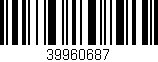 Código de barras (EAN, GTIN, SKU, ISBN): '39960687'