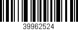 Código de barras (EAN, GTIN, SKU, ISBN): '39962524'