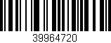 Código de barras (EAN, GTIN, SKU, ISBN): '39964720'