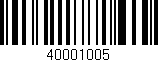 Código de barras (EAN, GTIN, SKU, ISBN): '40001005'