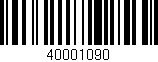 Código de barras (EAN, GTIN, SKU, ISBN): '40001090'