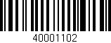 Código de barras (EAN, GTIN, SKU, ISBN): '40001102'