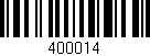 Código de barras (EAN, GTIN, SKU, ISBN): '400014'