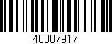Código de barras (EAN, GTIN, SKU, ISBN): '40007917'