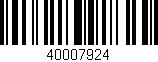 Código de barras (EAN, GTIN, SKU, ISBN): '40007924'