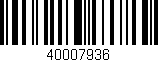 Código de barras (EAN, GTIN, SKU, ISBN): '40007936'
