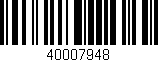 Código de barras (EAN, GTIN, SKU, ISBN): '40007948'