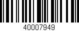 Código de barras (EAN, GTIN, SKU, ISBN): '40007949'