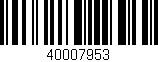 Código de barras (EAN, GTIN, SKU, ISBN): '40007953'