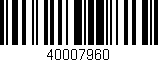 Código de barras (EAN, GTIN, SKU, ISBN): '40007960'
