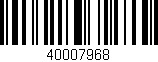 Código de barras (EAN, GTIN, SKU, ISBN): '40007968'