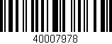 Código de barras (EAN, GTIN, SKU, ISBN): '40007978'