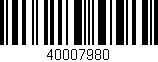 Código de barras (EAN, GTIN, SKU, ISBN): '40007980'