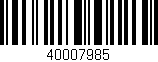Código de barras (EAN, GTIN, SKU, ISBN): '40007985'