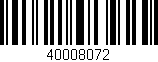 Código de barras (EAN, GTIN, SKU, ISBN): '40008072'
