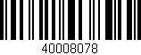 Código de barras (EAN, GTIN, SKU, ISBN): '40008078'