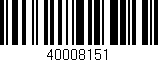 Código de barras (EAN, GTIN, SKU, ISBN): '40008151'