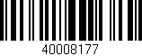 Código de barras (EAN, GTIN, SKU, ISBN): '40008177'