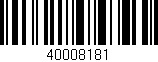 Código de barras (EAN, GTIN, SKU, ISBN): '40008181'