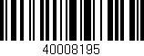 Código de barras (EAN, GTIN, SKU, ISBN): '40008195'