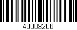 Código de barras (EAN, GTIN, SKU, ISBN): '40008206'