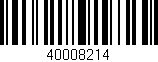 Código de barras (EAN, GTIN, SKU, ISBN): '40008214'