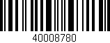 Código de barras (EAN, GTIN, SKU, ISBN): '40008780'