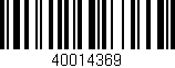 Código de barras (EAN, GTIN, SKU, ISBN): '40014369'