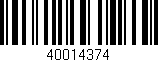 Código de barras (EAN, GTIN, SKU, ISBN): '40014374'