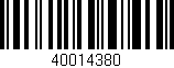 Código de barras (EAN, GTIN, SKU, ISBN): '40014380'