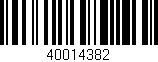 Código de barras (EAN, GTIN, SKU, ISBN): '40014382'