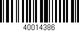 Código de barras (EAN, GTIN, SKU, ISBN): '40014386'