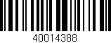 Código de barras (EAN, GTIN, SKU, ISBN): '40014388'
