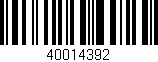 Código de barras (EAN, GTIN, SKU, ISBN): '40014392'