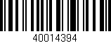 Código de barras (EAN, GTIN, SKU, ISBN): '40014394'