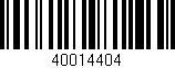 Código de barras (EAN, GTIN, SKU, ISBN): '40014404'