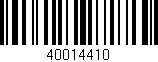 Código de barras (EAN, GTIN, SKU, ISBN): '40014410'