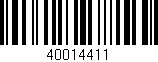 Código de barras (EAN, GTIN, SKU, ISBN): '40014411'