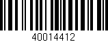 Código de barras (EAN, GTIN, SKU, ISBN): '40014412'