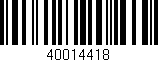 Código de barras (EAN, GTIN, SKU, ISBN): '40014418'