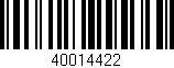 Código de barras (EAN, GTIN, SKU, ISBN): '40014422'