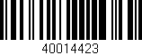 Código de barras (EAN, GTIN, SKU, ISBN): '40014423'