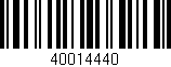 Código de barras (EAN, GTIN, SKU, ISBN): '40014440'