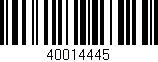 Código de barras (EAN, GTIN, SKU, ISBN): '40014445'