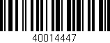 Código de barras (EAN, GTIN, SKU, ISBN): '40014447'