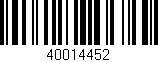 Código de barras (EAN, GTIN, SKU, ISBN): '40014452'