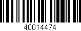 Código de barras (EAN, GTIN, SKU, ISBN): '40014474'