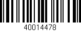 Código de barras (EAN, GTIN, SKU, ISBN): '40014478'